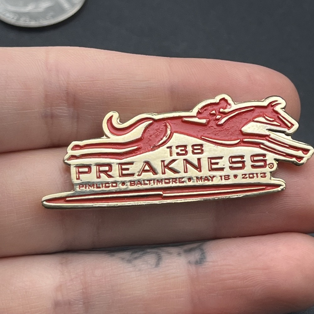 Preakness 138 Pimlico Baltimore Horse Racing Lapel Hat Pin